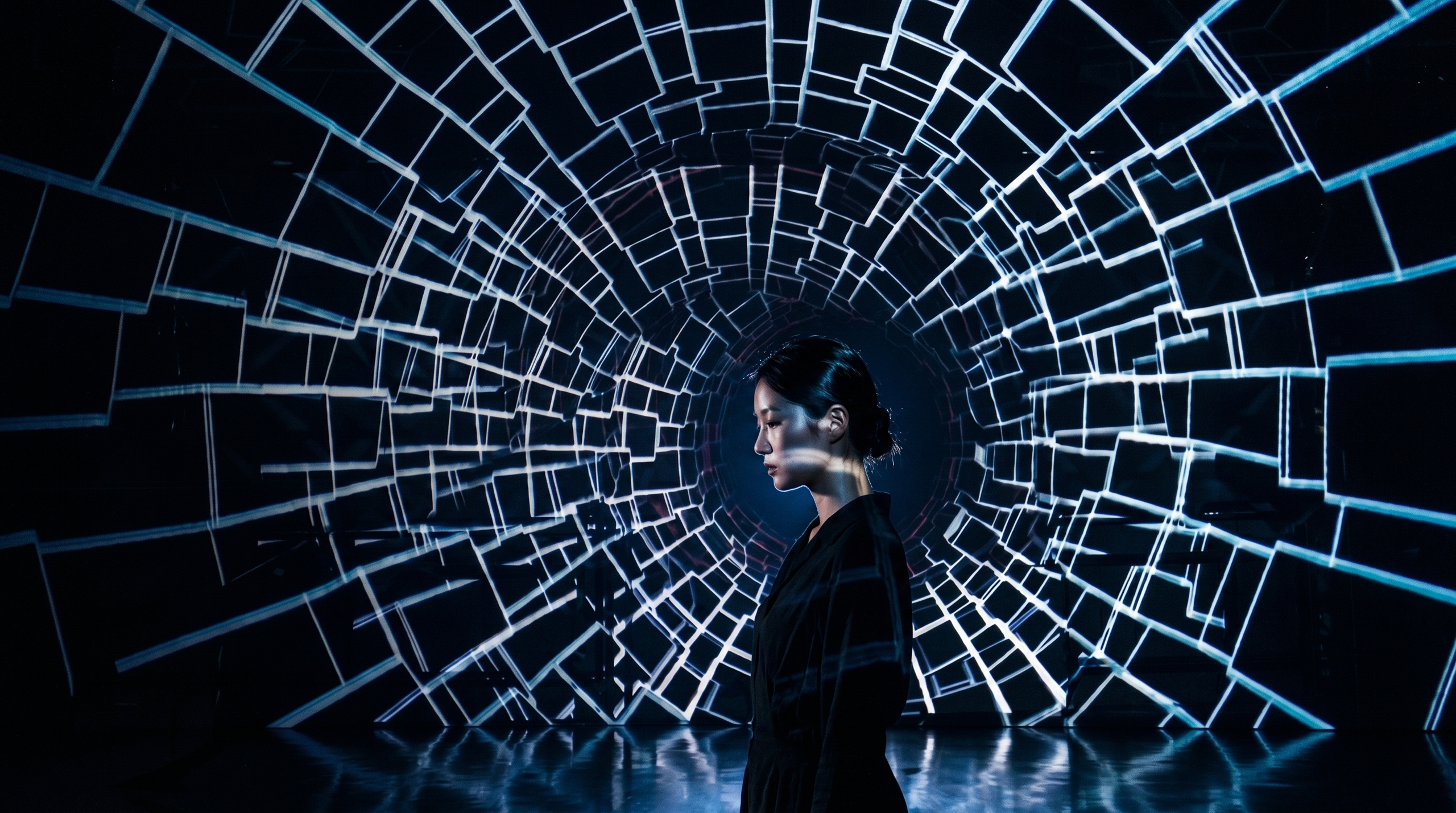 Immersive laser space scene