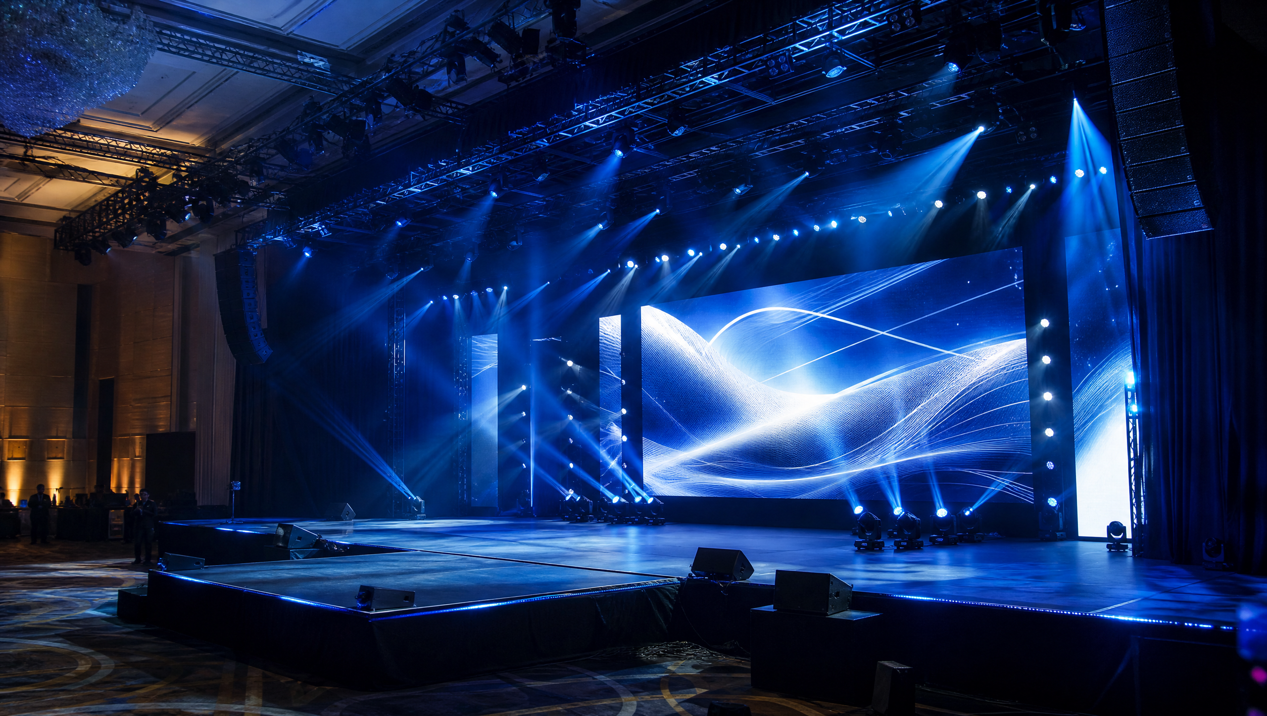 Brand and corporate event lighting scene